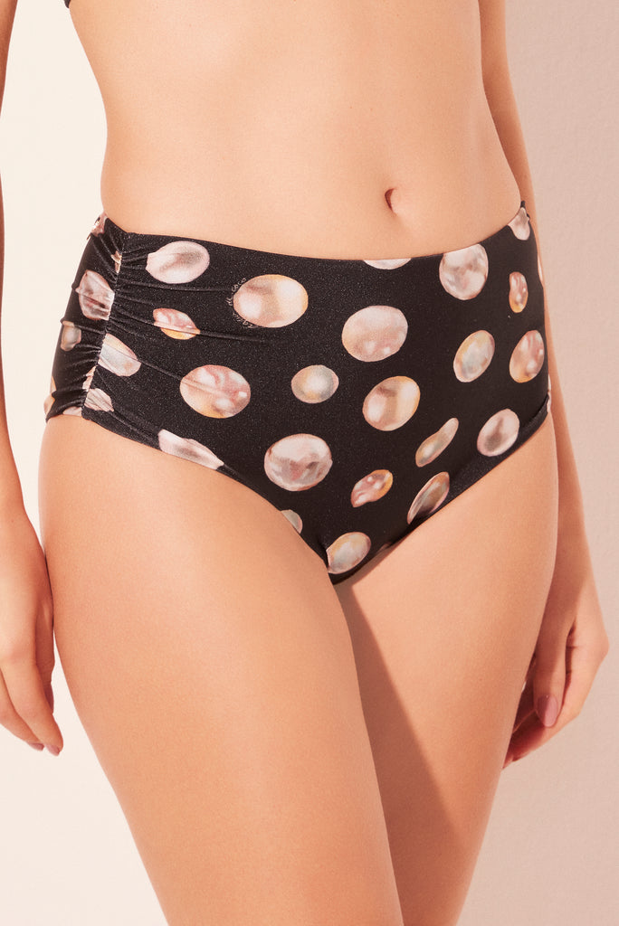 pearls ruched wide side bikini bottom c1630b2659