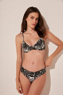 Jacquard Foliage Medium Side Bikini Bottom C1656B1929