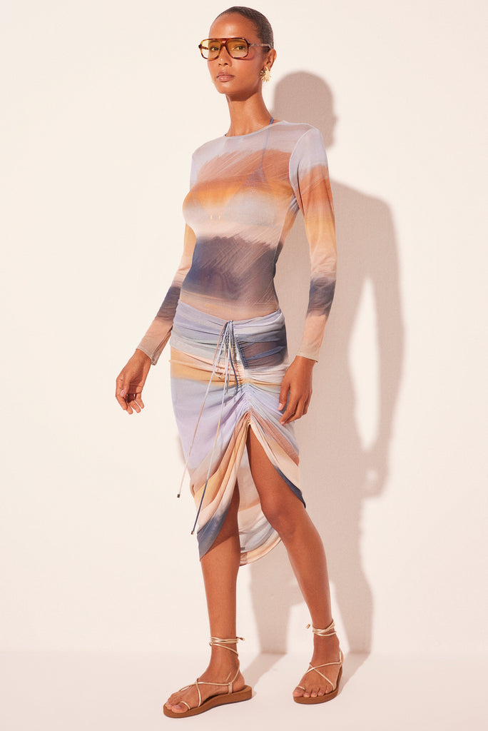 gradient boats draped midi skirt e4138a2722 - Product item main image