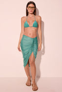 green murano draped midi skirt e4267a2919