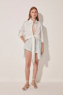 Jameos Del Agua Short Shirt Dress With Ties  E4616A1656