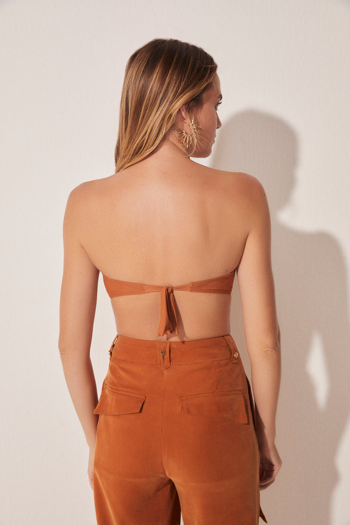 Tropical Mix Cropped Top With Macramé E4624A1651