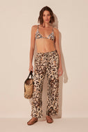 Jaguar Patchwork Palazzo Pants E4625A1884