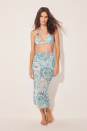 ornamental dish midi skirt ruched on the side e4651a1660