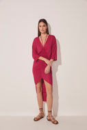 Lychee Draped Midi Tunic E4664A1653