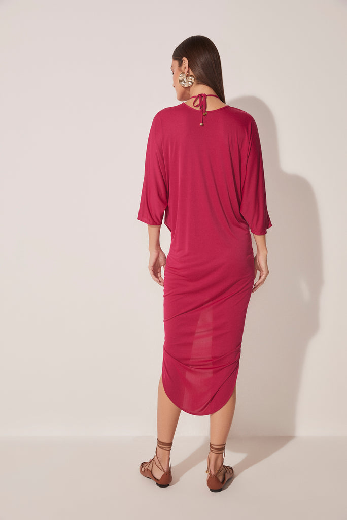 Lychee Draped Midi Tunic E4664A1653