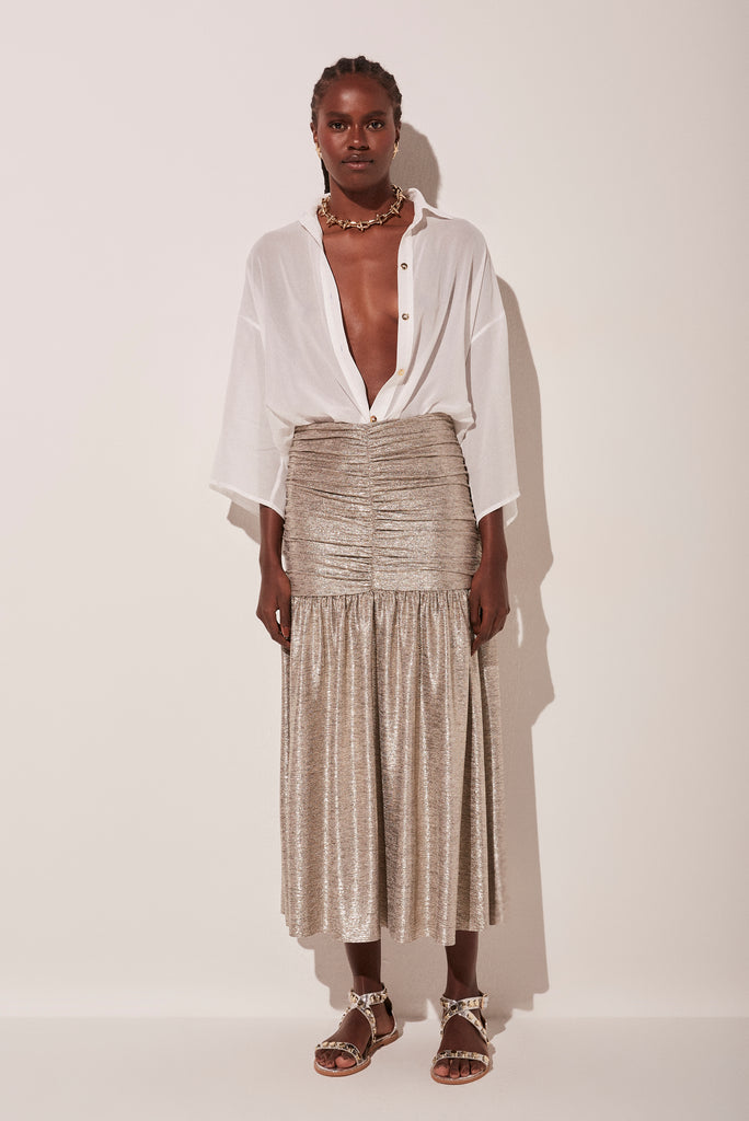 metallic sunrise ruched midi skirt e4749a1800;metallic sunrise ruched midi skirt e4749a1800;metallic sunrise ruched midi skirt e4749a1800;metallic sunrise ruched midi skirt e4749a1800;metallic sunrise ruched midi skirt e4749a1800