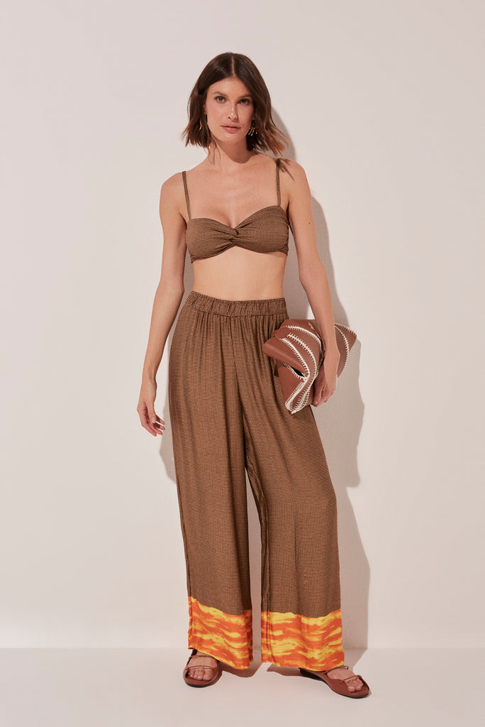 Brushed Polkadot Strappy Cropped Top E4895A1718