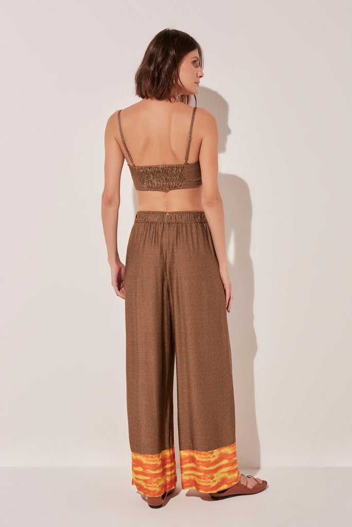 Brushed Polkadot Strappy Cropped Top E4895A1718