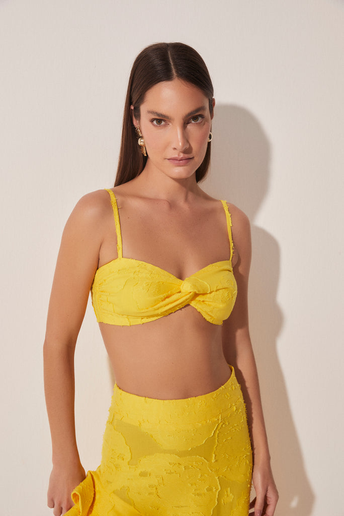 Jacquard Carnation Strappy Cropped Top E4895A1738