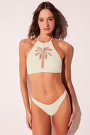 Embroidered Palm Tree Embroidered Cropped Top E6094A2319