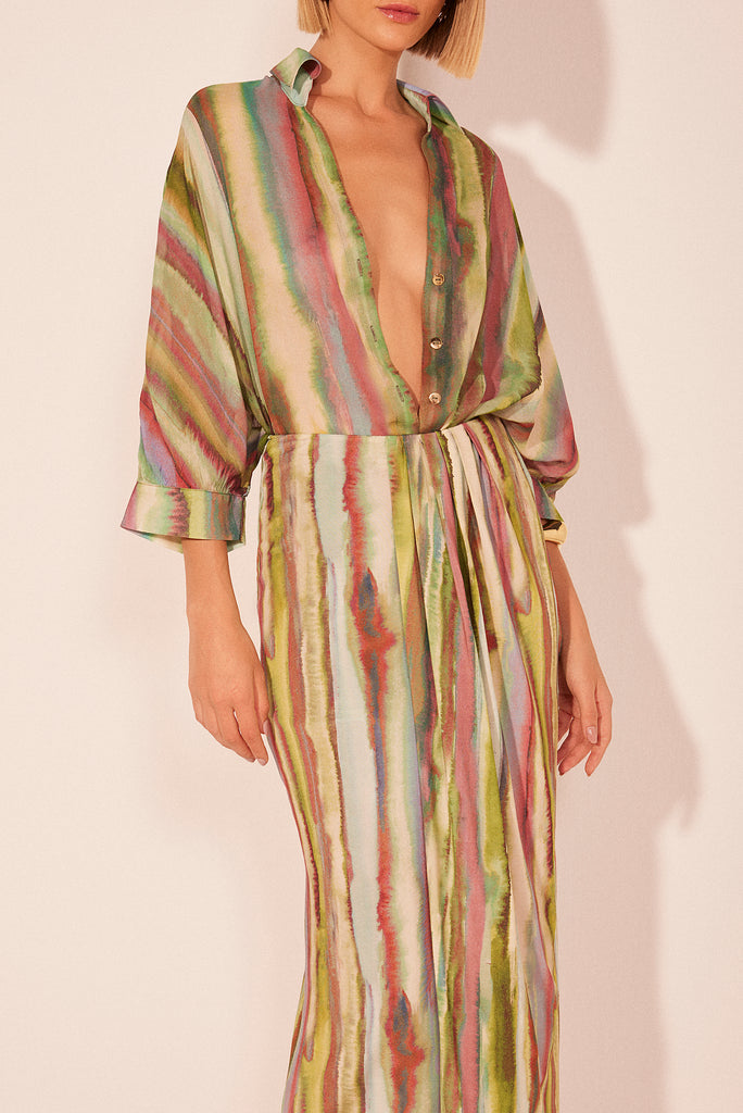 striped fluor criss crossed midi skirt e6247a2516 - Product item main image