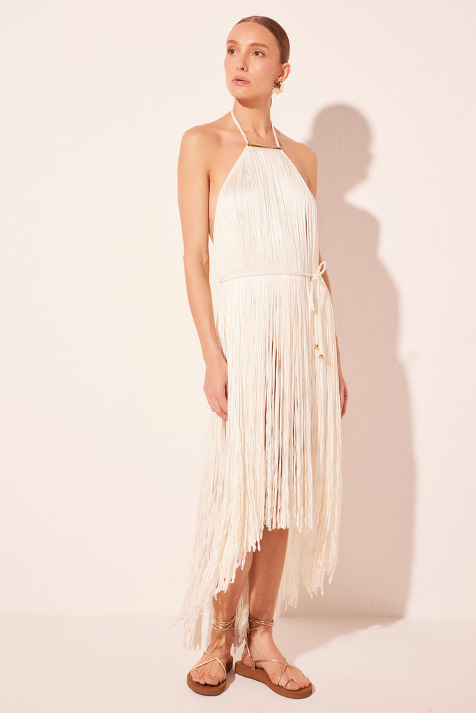 off white tide with fringes midi dress e6280a2666