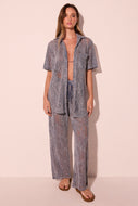 blue pelican elastic waist straight leg pants e6474a2868