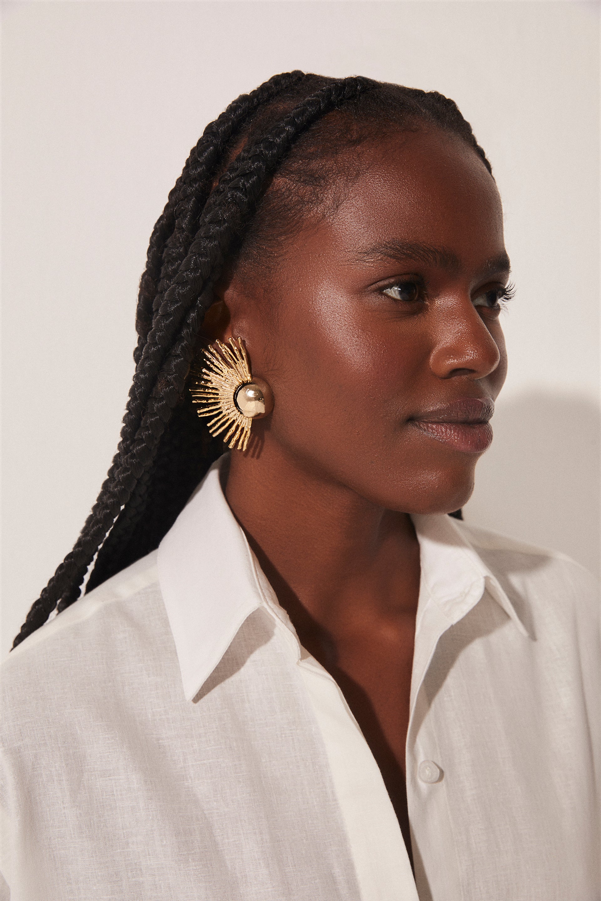 Shine Metals Solar Sphere Metal Earrings K1021A1741 - Product item main image