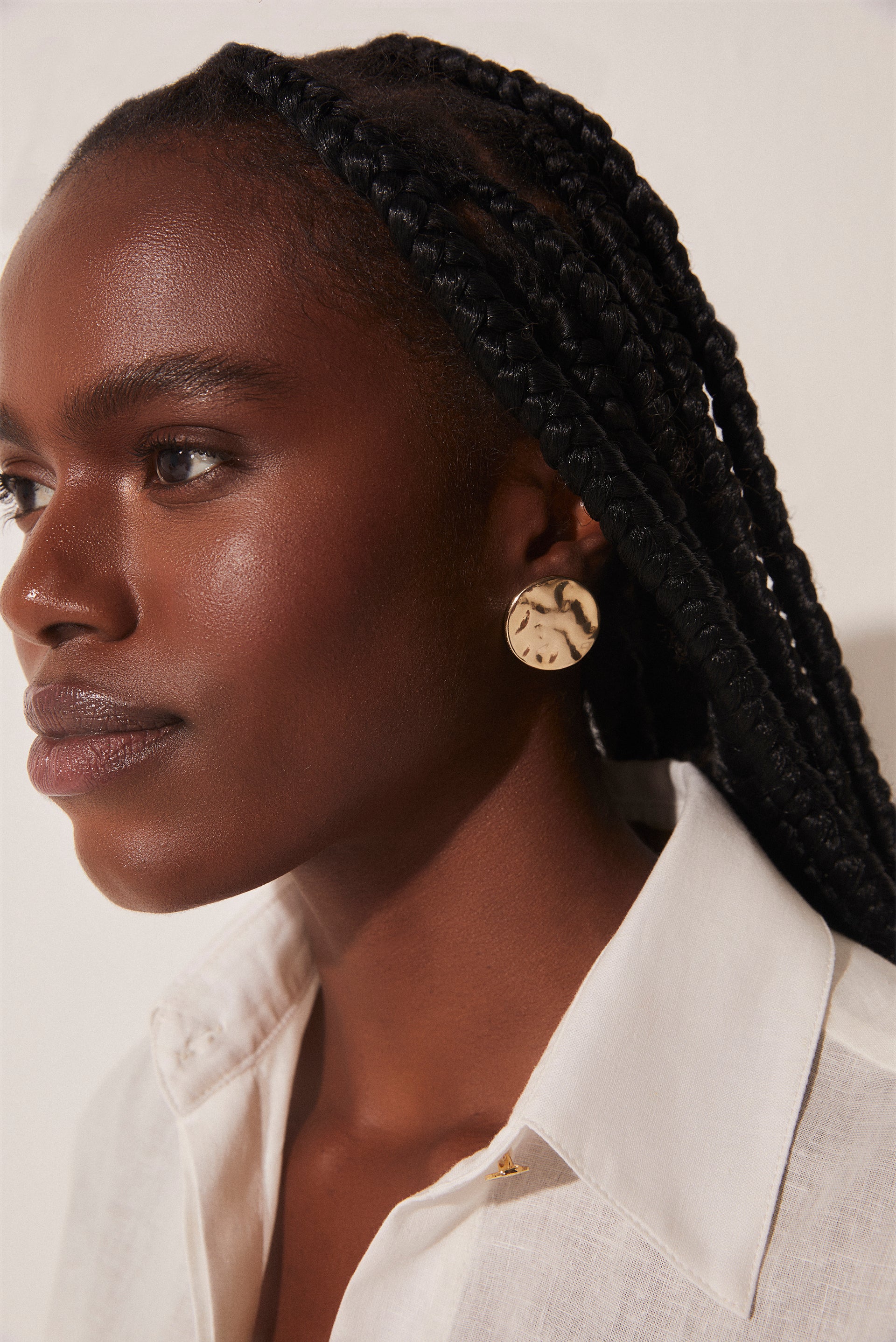 Shine Metals Irregular Disks Metal Earrings K1024A1741 - Product item main image