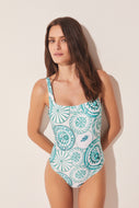 ornamental dish square neckline strappy one piece gabi m736a1660