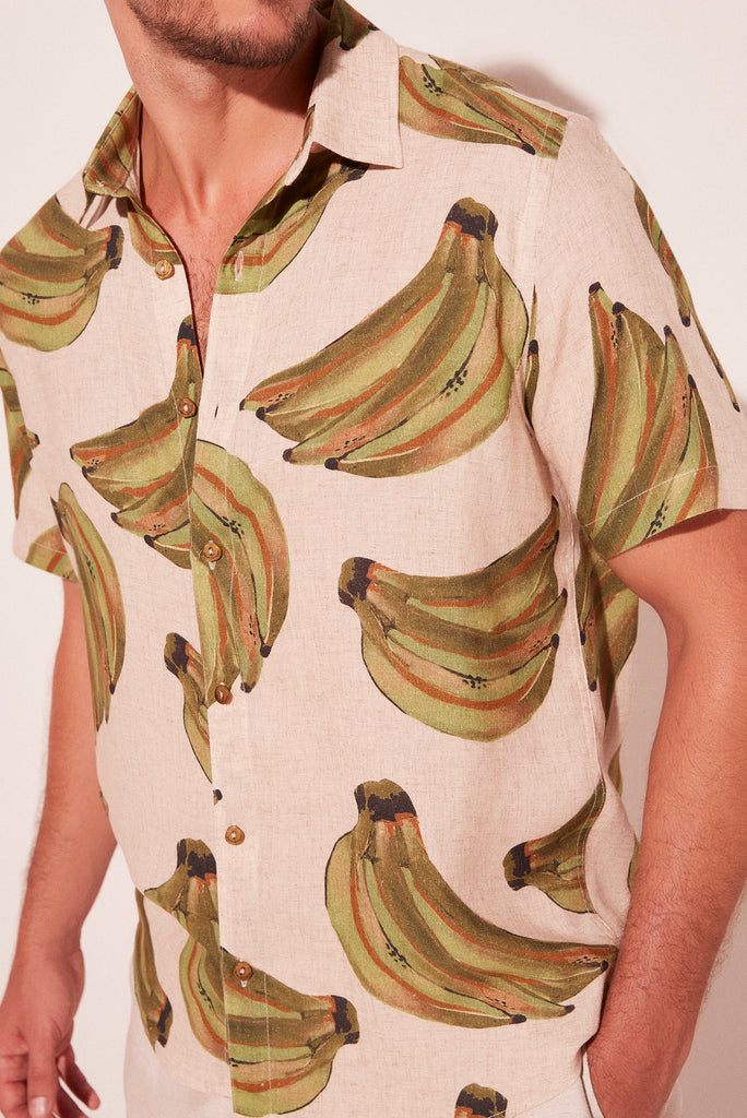 Bananas Detailed Short Sleeve Shirt R784A2004