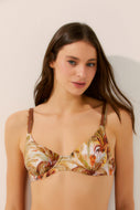 Pupunha Palm Rose Alongated Strappy Bikini Top S1441B1448