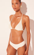 off white orient detailed long triangle bikini top s1686b2665