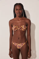 Pineapple Peel Bandeau Bikini Top With Ties S1688B1708