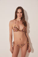 Pineapple Peel Triangle Bikini Top With Ties S1727B1708