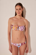 Ikat Color Bandeau Bikini Top With Hoop S1810B1943