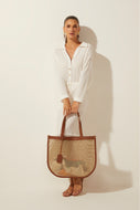 Playa Curved Tote Bag With Mesh Detail T459A1625