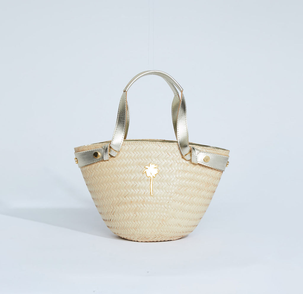 Dunes Straw Leather Detailed Mini Tote Bag T477A1751