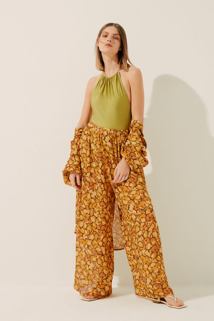 Leopard Composé Pallazo Pants E4213A1403