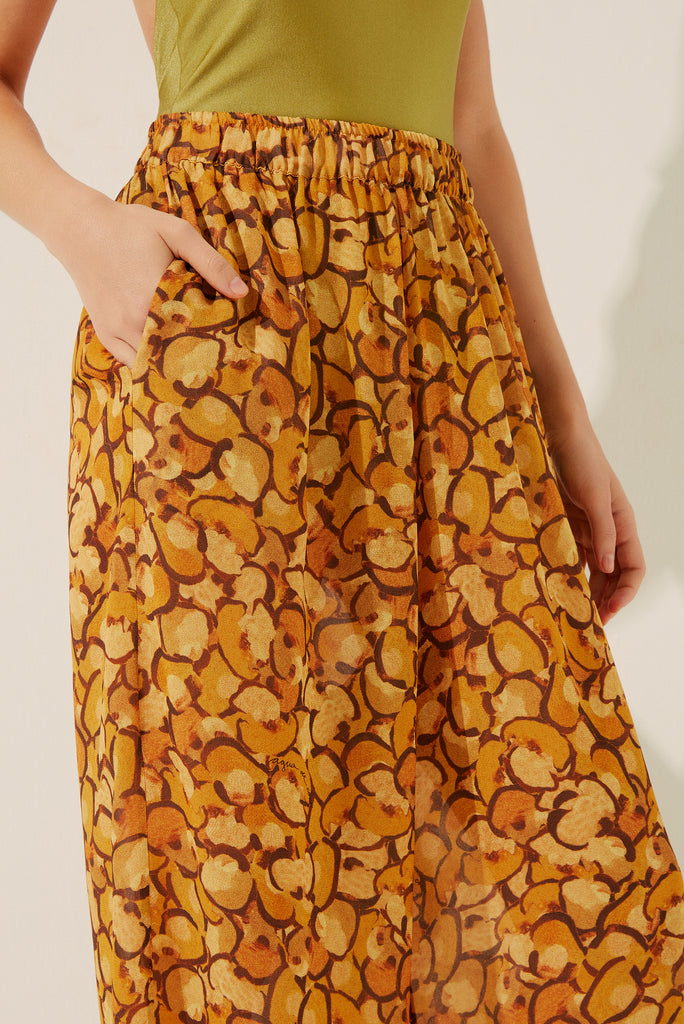 Leopard Composé Pallazo Pants E4213A1403
