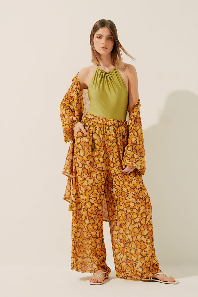Leopard Composé Pallazo Pants E4213A1403