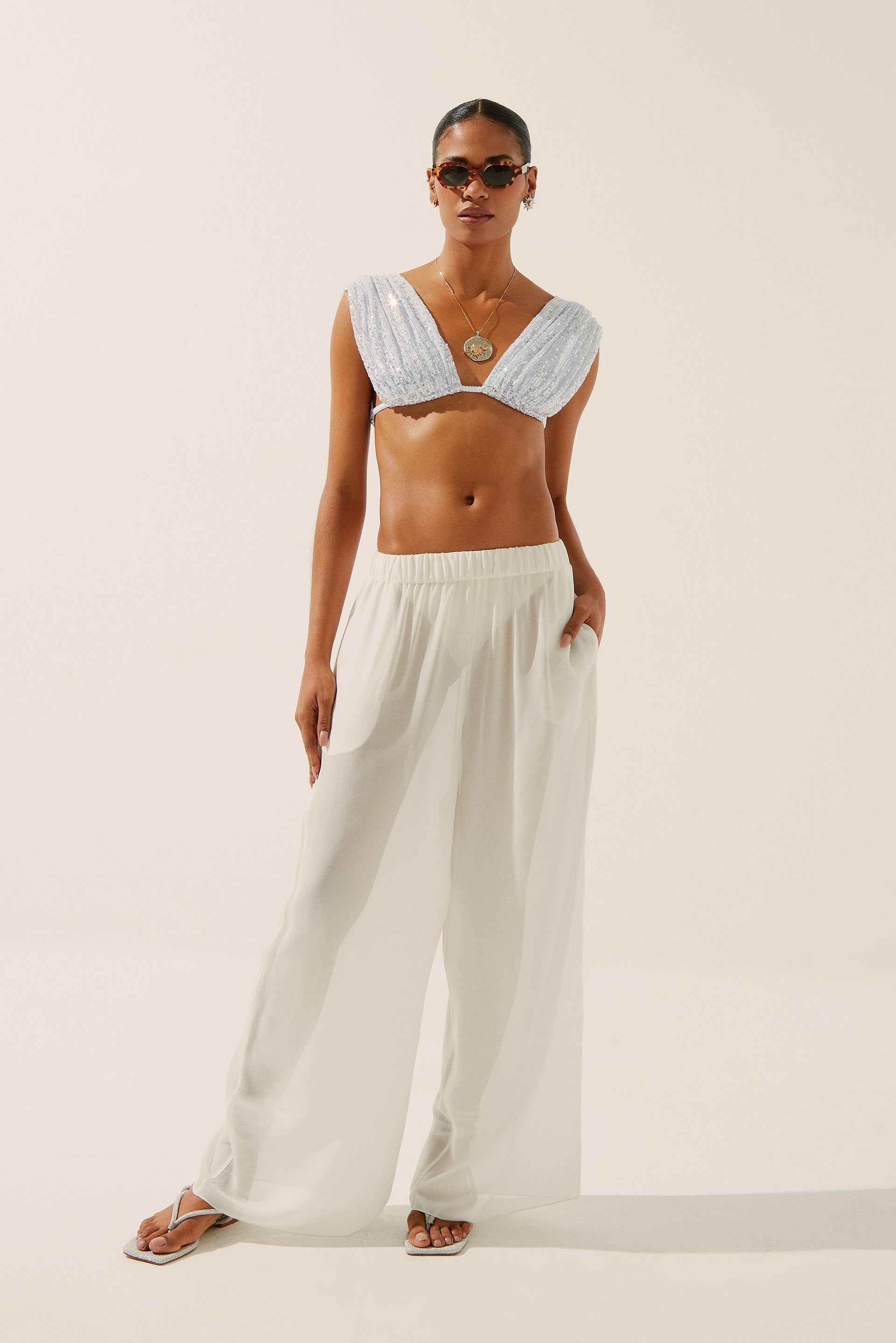 Weaved Pallazo Pants E4213A1421 - Product item main image