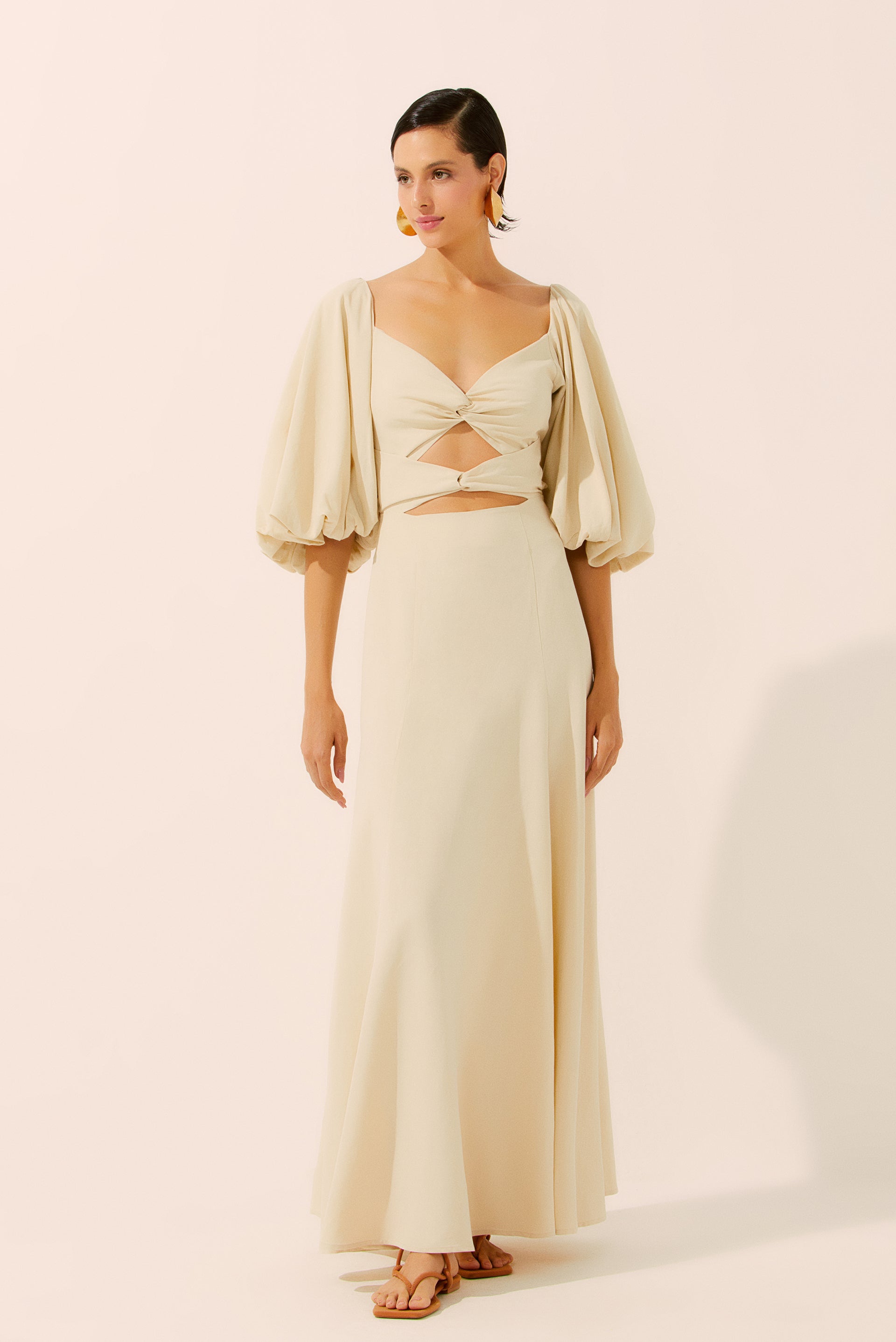 Petunia Long Dress Puff Sleeves E4334A1538 - Product item main image