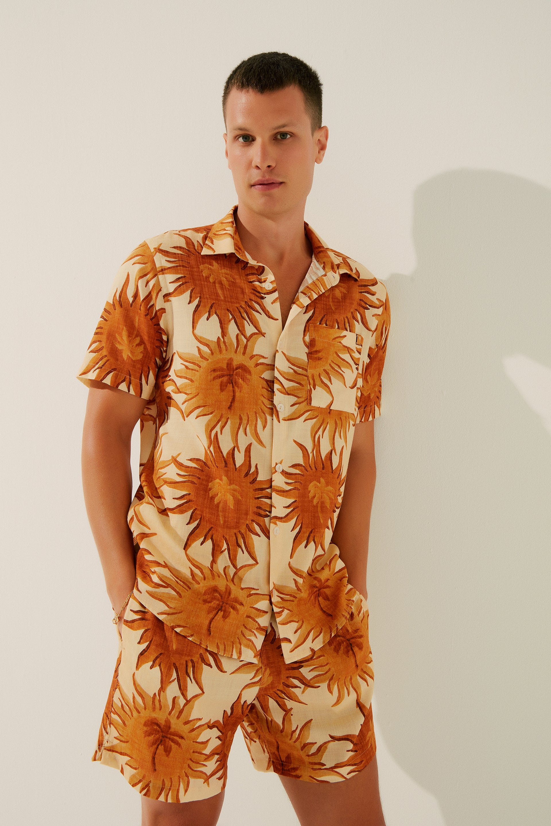 Solar Short Sleeves Shirt With Pocket R593A1348 - Product item main image